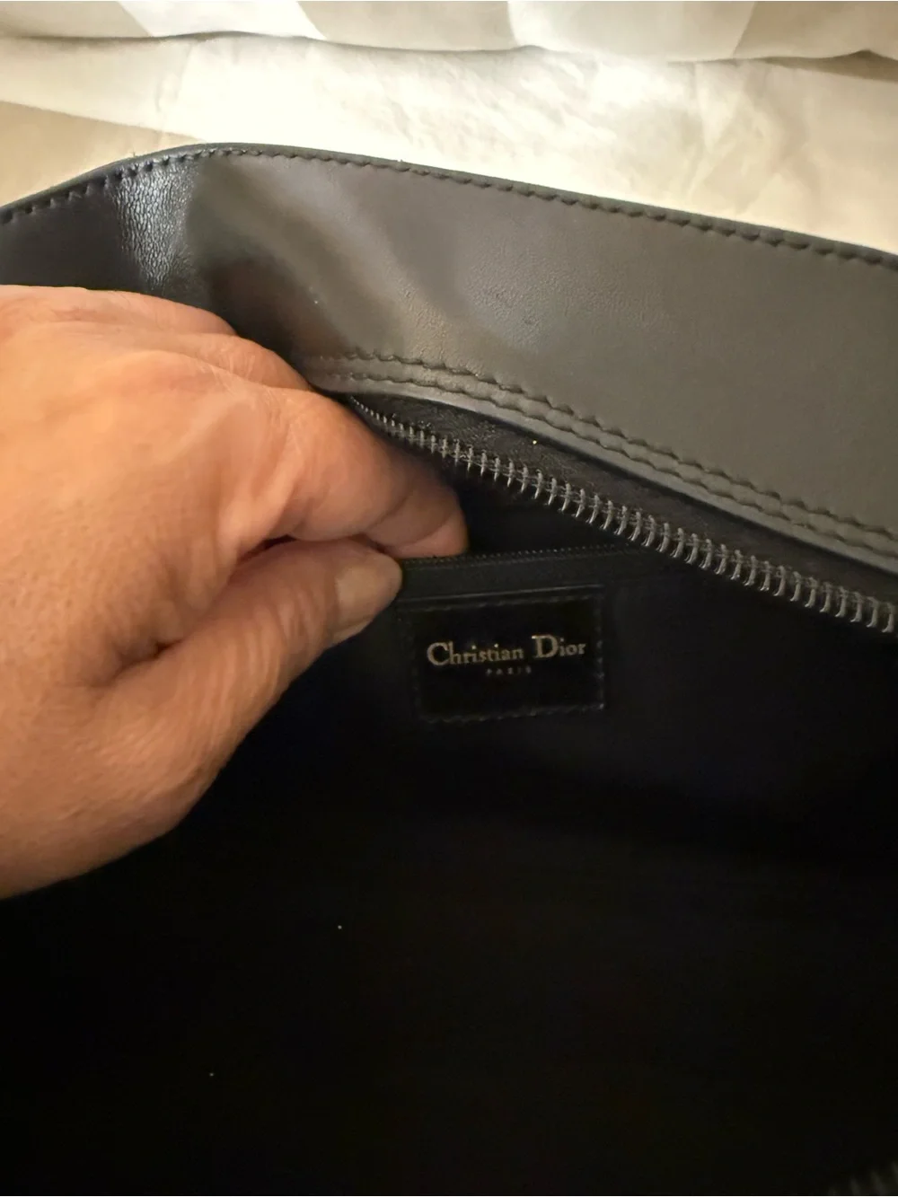 Christian Dior Black Quilted Satchel with Gold Hardware